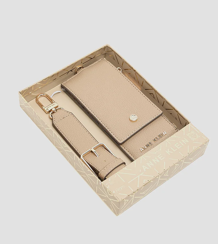 Anne Klein  Anne Klein Logo Detail Zippered Wallet for Women | Best Price UAE
